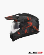Casque LS2 MX702 Pioneer II Crazy Rouge Mat