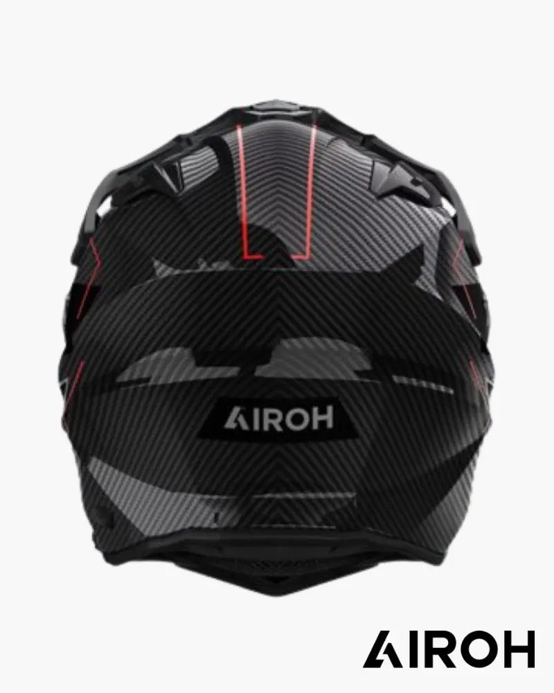 Casque Airoh Commander 2 Carbon Stylish noir rouge