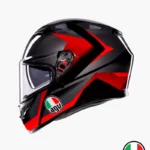 Casque moto intégral AGV K3 Noir Rouge