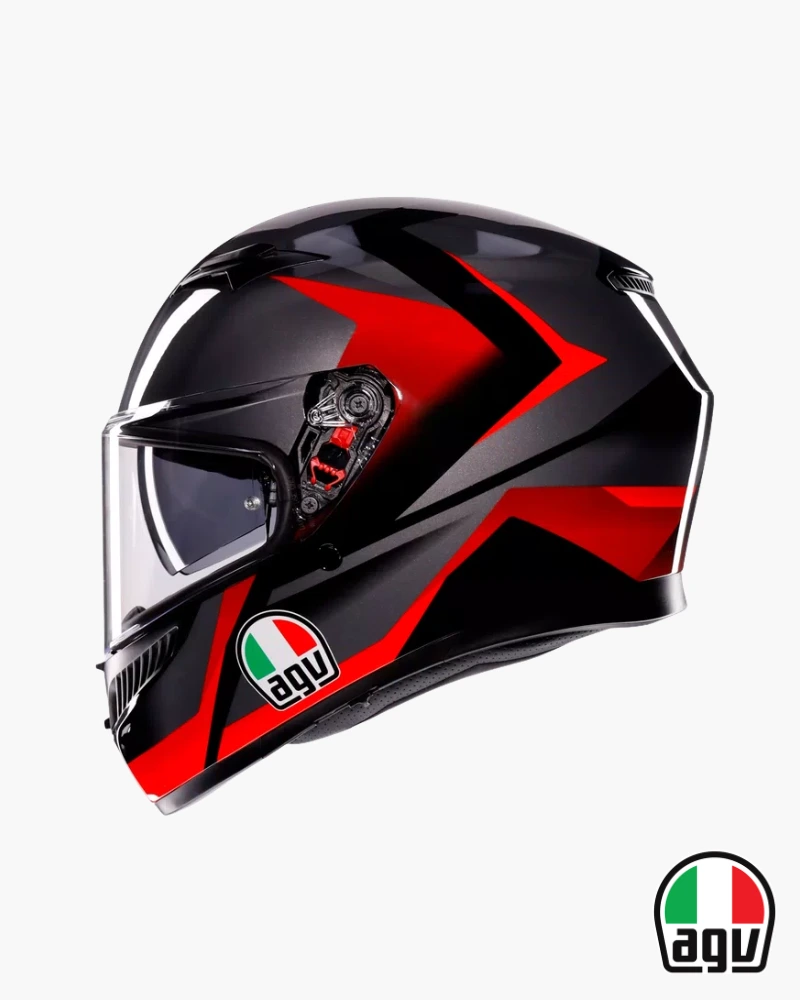 Casque moto intégral AGV K3 Noir Rouge