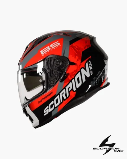 Casque SCORPION EXO-491 Fabio 20 Rouge Noir
