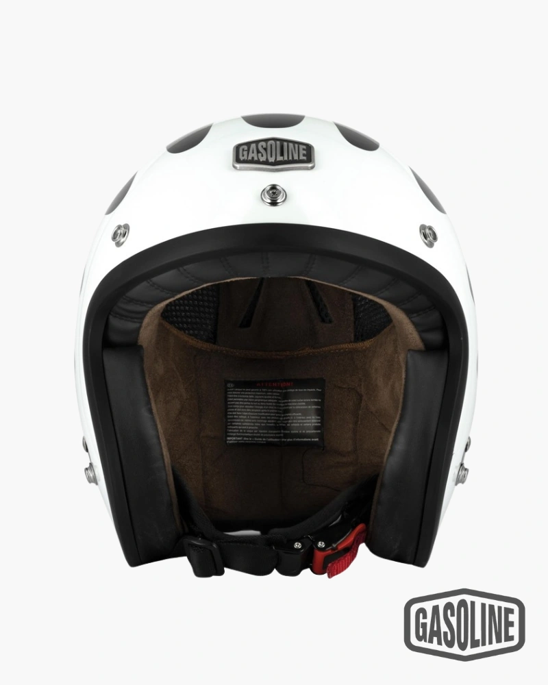 Casque Gasoline Café Racer S250 Noir Blanc