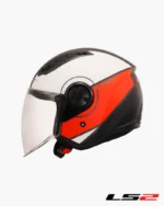 Casque LS2 Airflow II Cover Blanc Mat Rouge