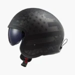 Casque LS2 Spitfire II Flag Noir Mat