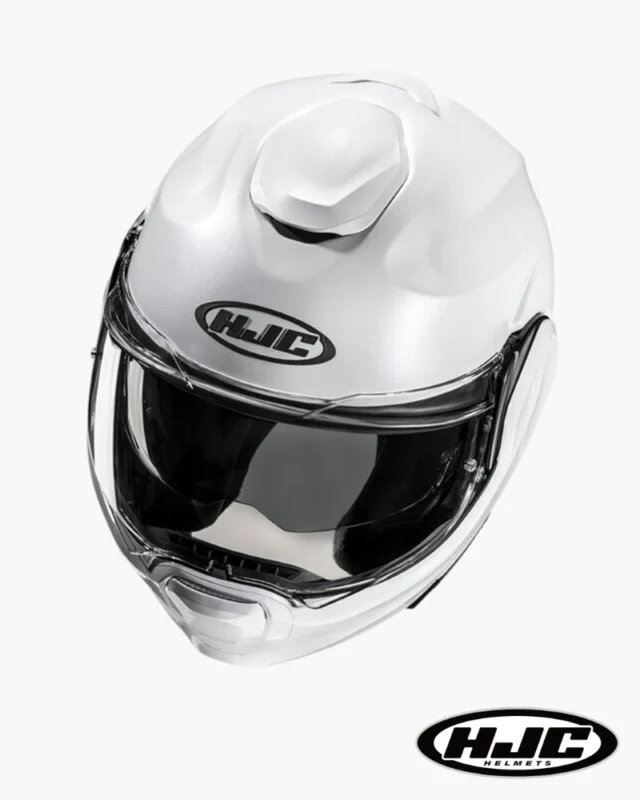 HJC F100 Solid Blanc Perle casque modulable