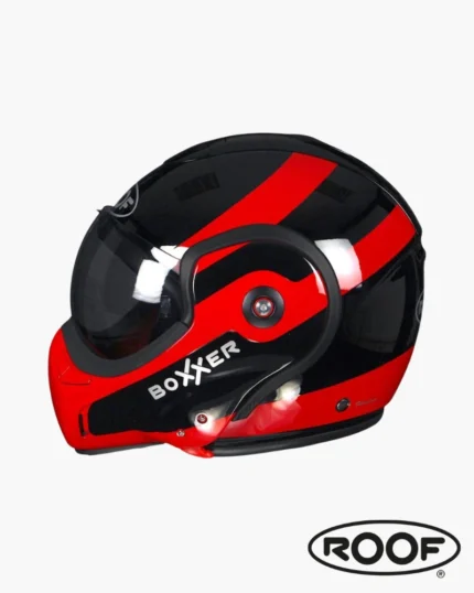 ROOF BoXXer Fuzo Noir Rouge casque modulable