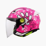 LS2 FUNNY 2 PAWS Rose casque jet enfant
