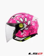LS2 FUNNY 2 PAWS Rose casque jet enfant