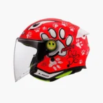 LS2 FUNNY 2 PAWS Rouge Mat casque jet enfant