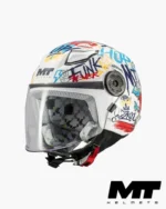 MT Helmets OF514 LITE CREW A5 GLOSS Blanc casque jet enfant