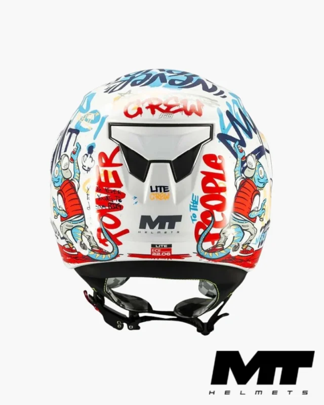 MT Helmets OF514 LITE CREW A5 GLOSS Blanc casque jet enfant
